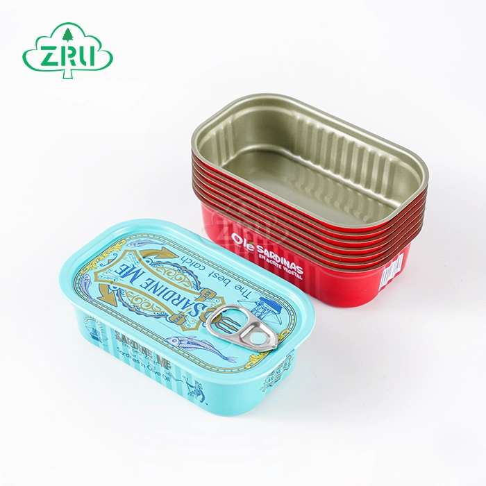 Sardines empty metal can